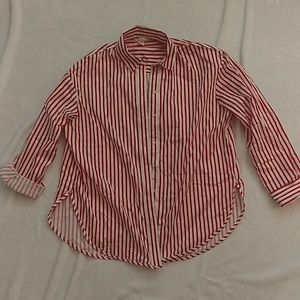 H&M Red Striped Blouse